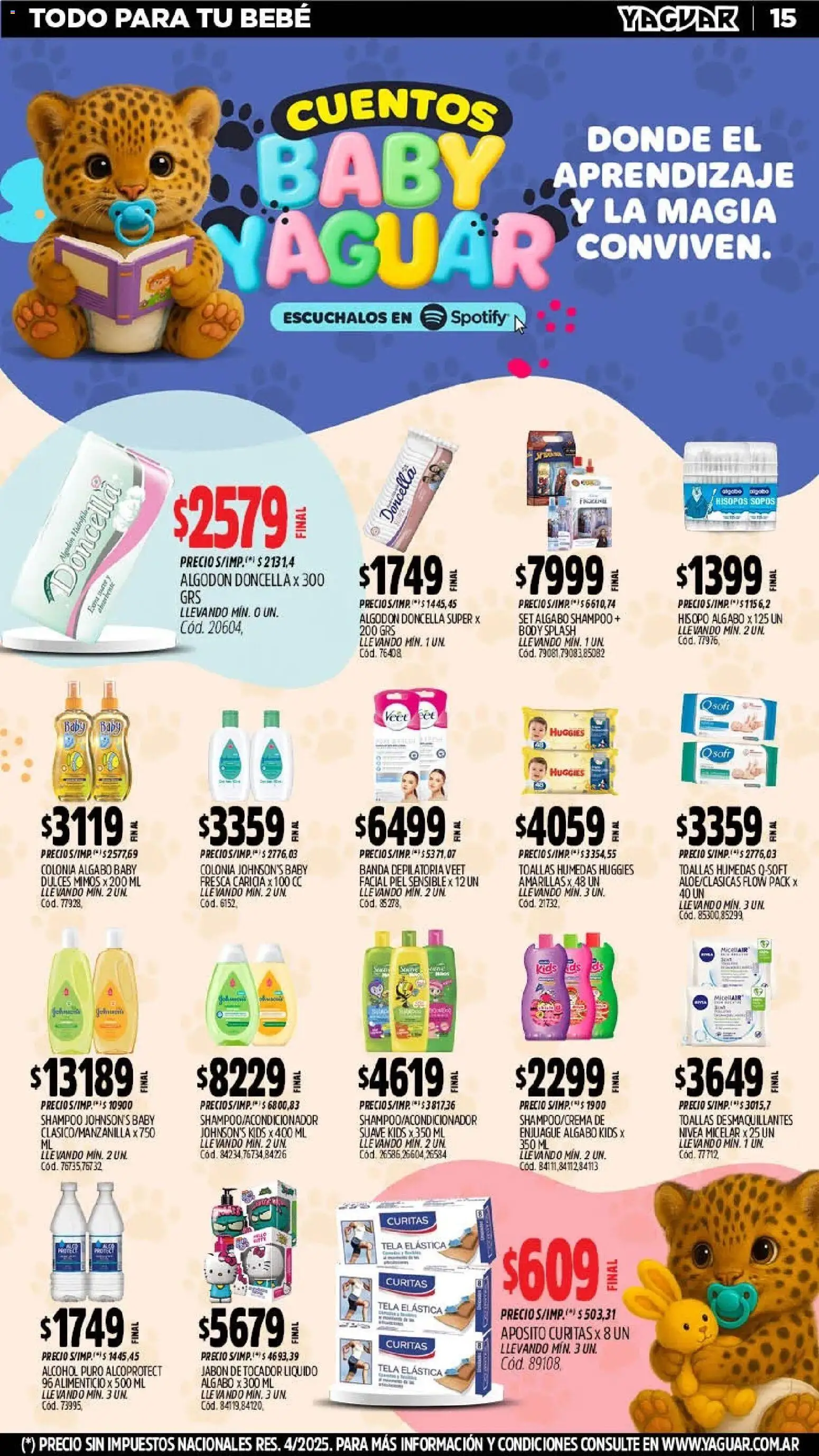 Yaguar - Oferta Semanal Misiones │ válido desde el 02.03.2026 | Página: 15 | Productos: Algodón, Body, Shampoo, Jabón