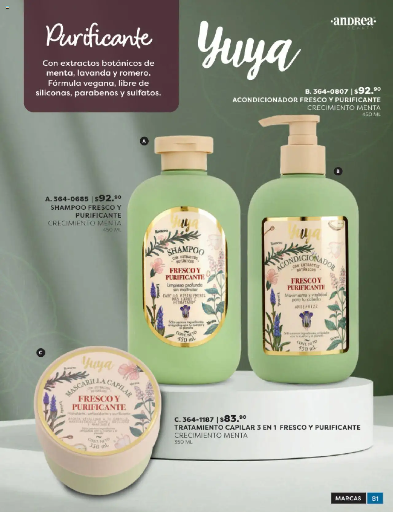 Nuevas ofertas de Andrea válidas en toda la República Mexicana desde el 24.08.2025. ¡Encuentra las mejores ofertas en Andrea - Catálogo Beauty Campaña 5! | Página: 81 | Productos: Mascarilla, Acondicionador