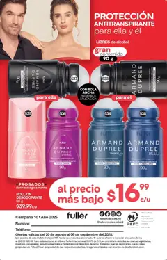 Nuevas ofertas de Fuller válidas en toda la República Mexicana desde el 20.08.2025. ¡Encuentra las mejores ofertas en Fuller - Campaña 10 2025! | Página: 202 | Productos: Desodorante, Antitranspirante, Teléfono, Campana