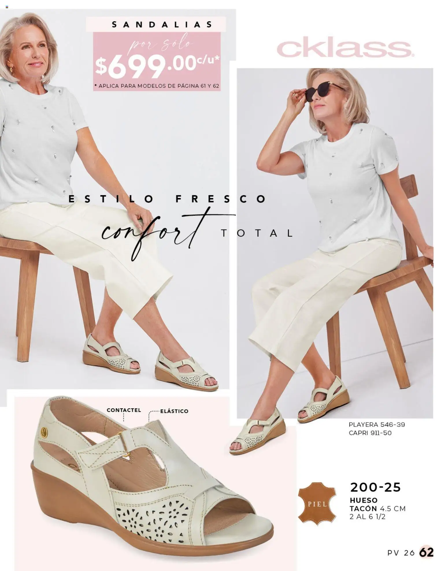Nuevas ofertas de Cklass válidas en toda la República Mexicana desde el 02.01.2026. ¡Encuentra las mejores ofertas en Cklass catálogo Confort! | Página: 63 | Productos: Playera, Sandalias