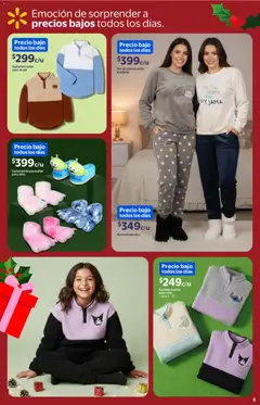 Vista previa de Walmart folleto, nuevo folleto de la tienda, válido en México a partir del 26.11.2025 | Página: 6 | Productos: Pijama, Botas, Pantuflas, Sudadera