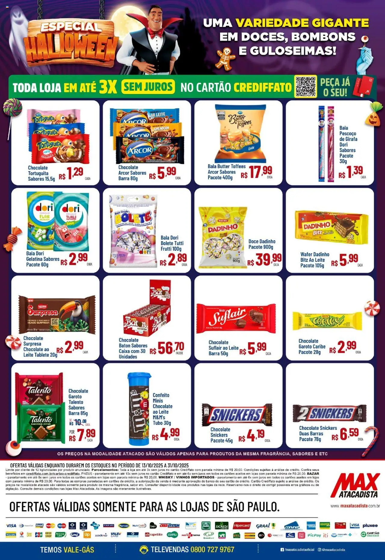 Max Atacadista Folheto - válido de 13.10.2025 | Página: 2 | Produtos: Banco, Caixa, Chocolate, Bala