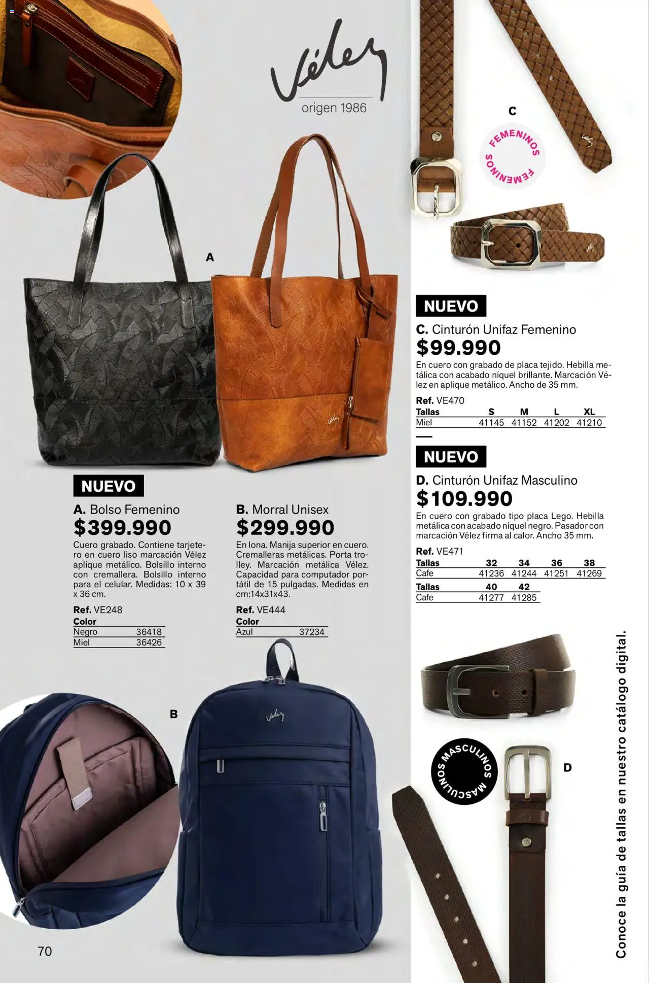 Leonisa revista - valida desde el 01.10.2025 | Página: 70 | Productos: Bolso, Cinturón, Morral, Café