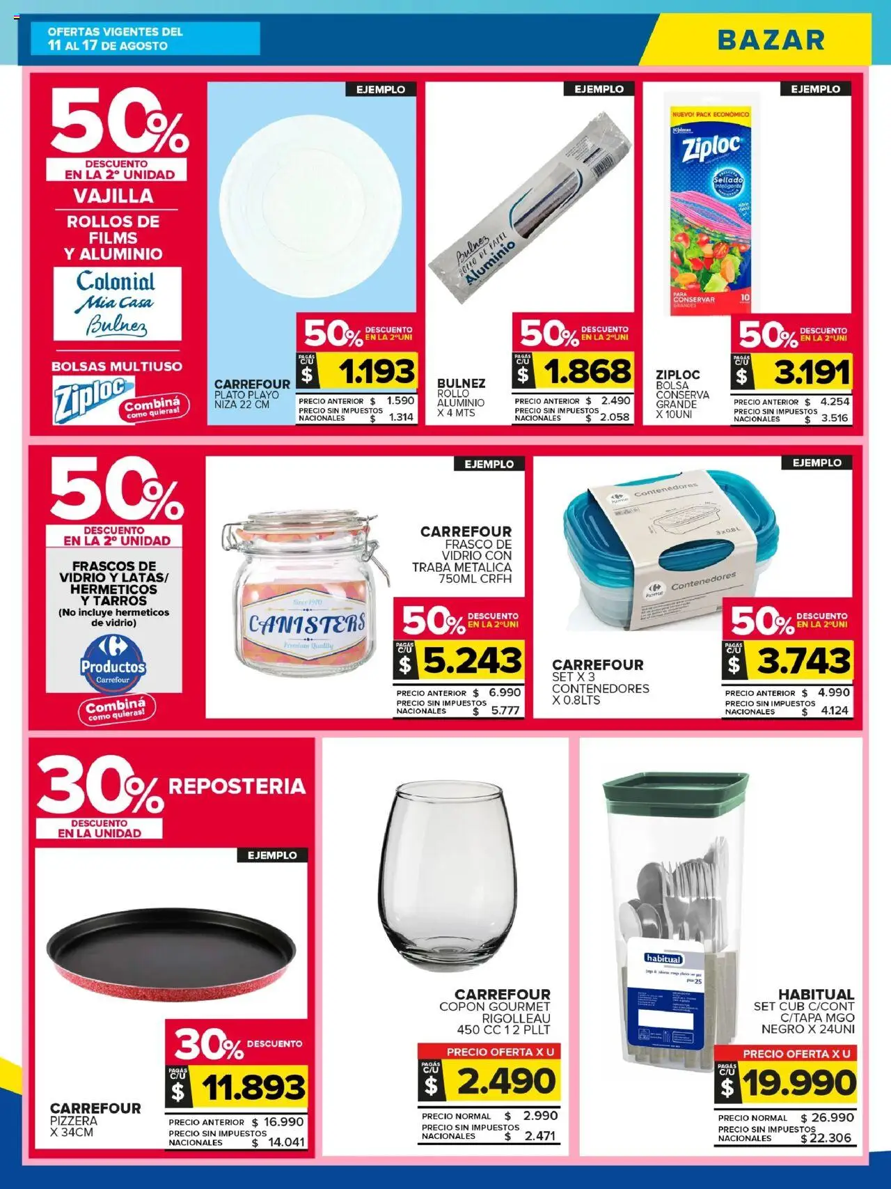 Carrefour Maxi catálogo │ válido desde el 11.08.2025 | Página: 24 | Productos: Pizzera, Bolsa, Frasco