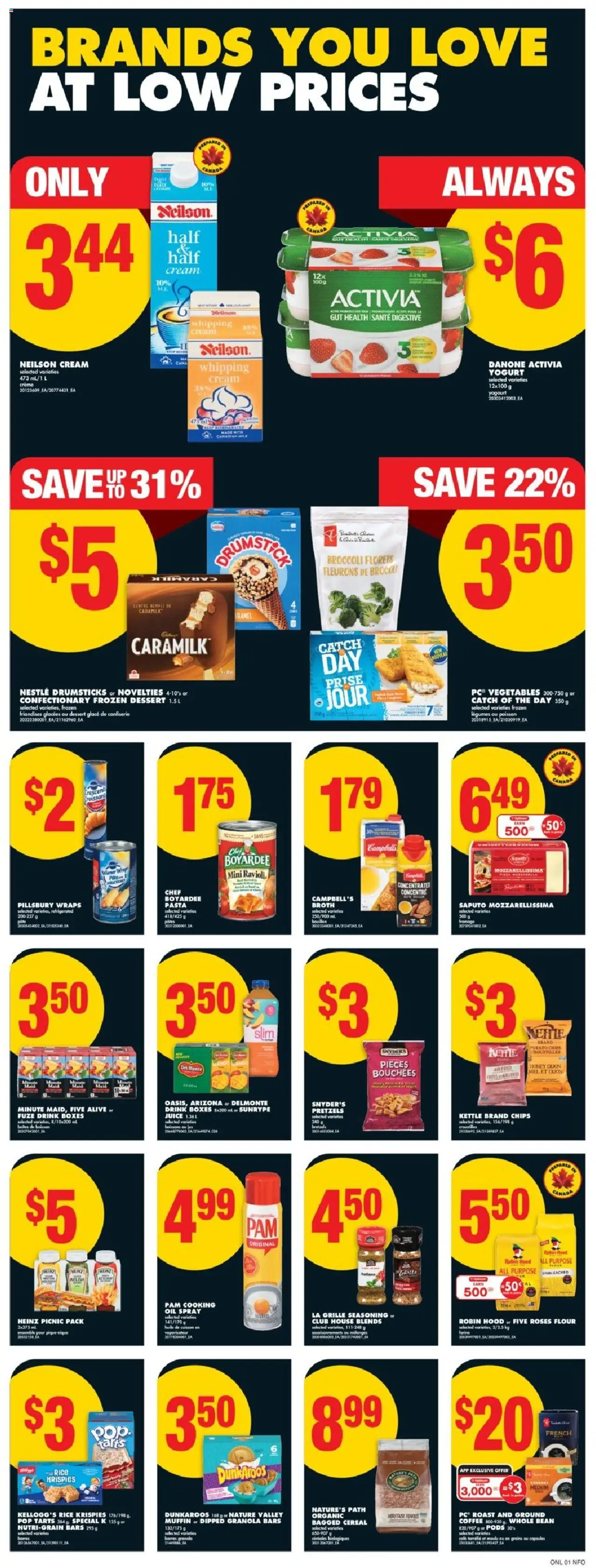 No Frills flyer valid from 14.08.2025 | Page: 7 | Products: Chips, Kettle, Milk, Juice