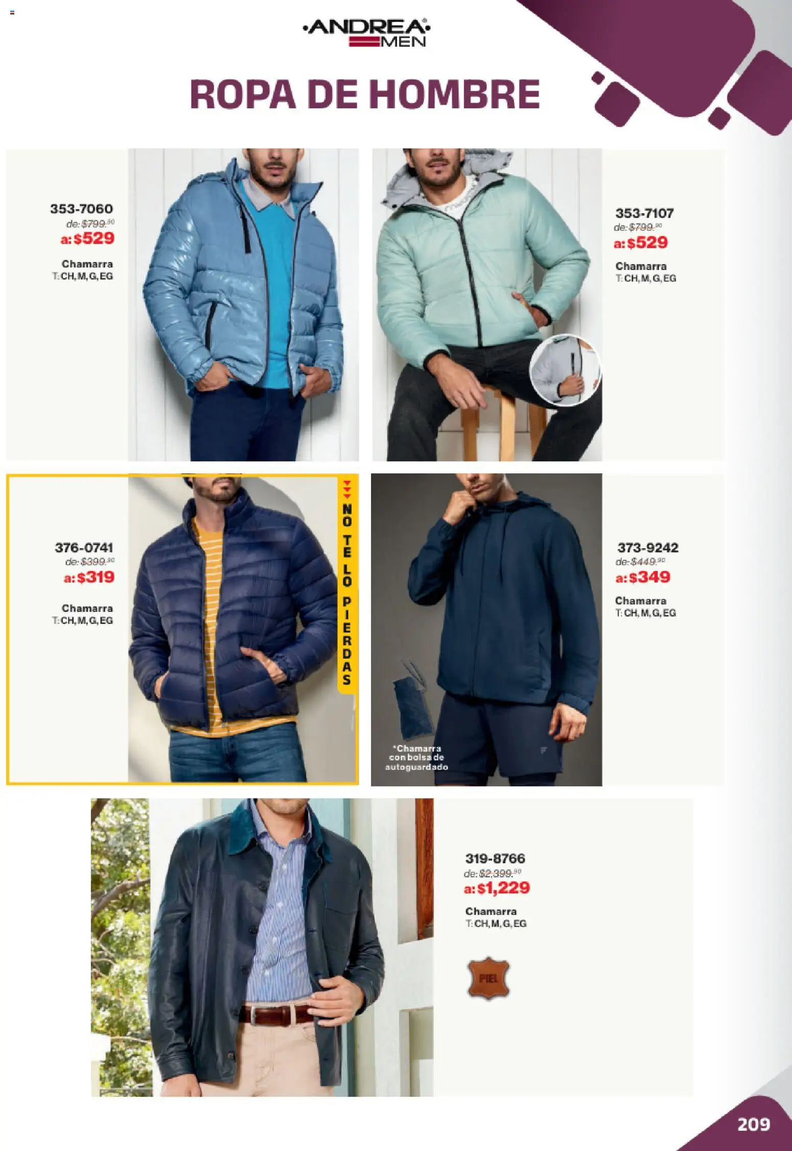 Nuevas ofertas de Andrea válidas en toda la República Mexicana desde el 02.11.2025. ¡Encuentra las mejores ofertas en Andrea catálogo Outlet! | Página: 209 | Productos: Chamarra, Ropa