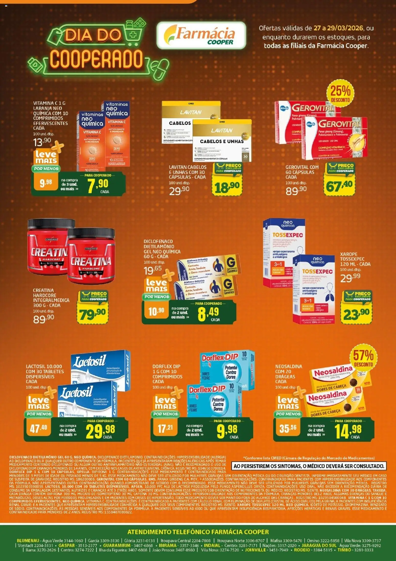 Cooper Folheto - válido de 27.03.2026 | Página: 2 | Produtos: Creatina, Polivitamínico, Xarope, Vitamina c