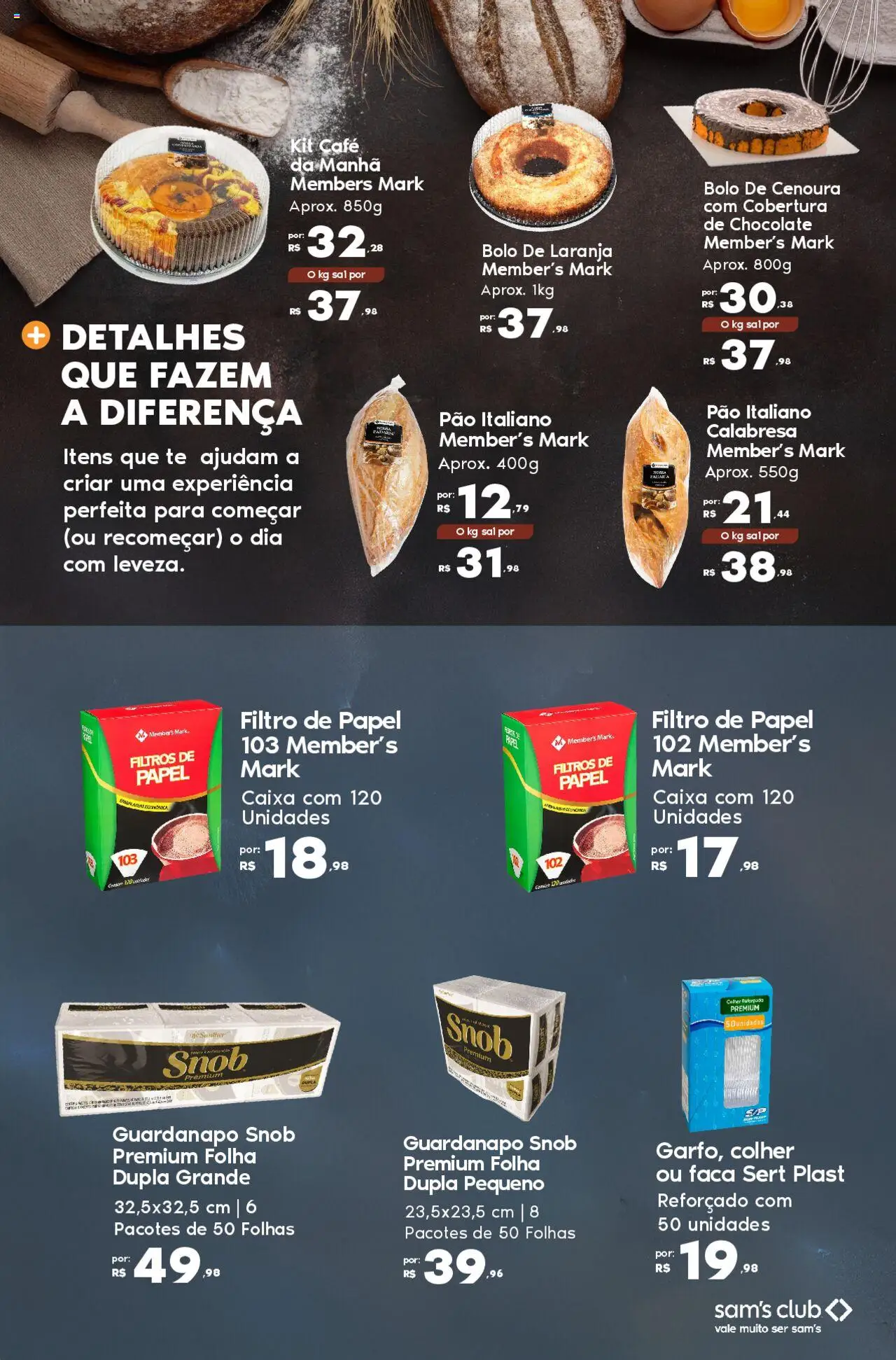 Sam's Club Folheto - válido de 14.08.2025 | Página: 12 | Produtos: Caixa, Pão, Chocolate, Sal