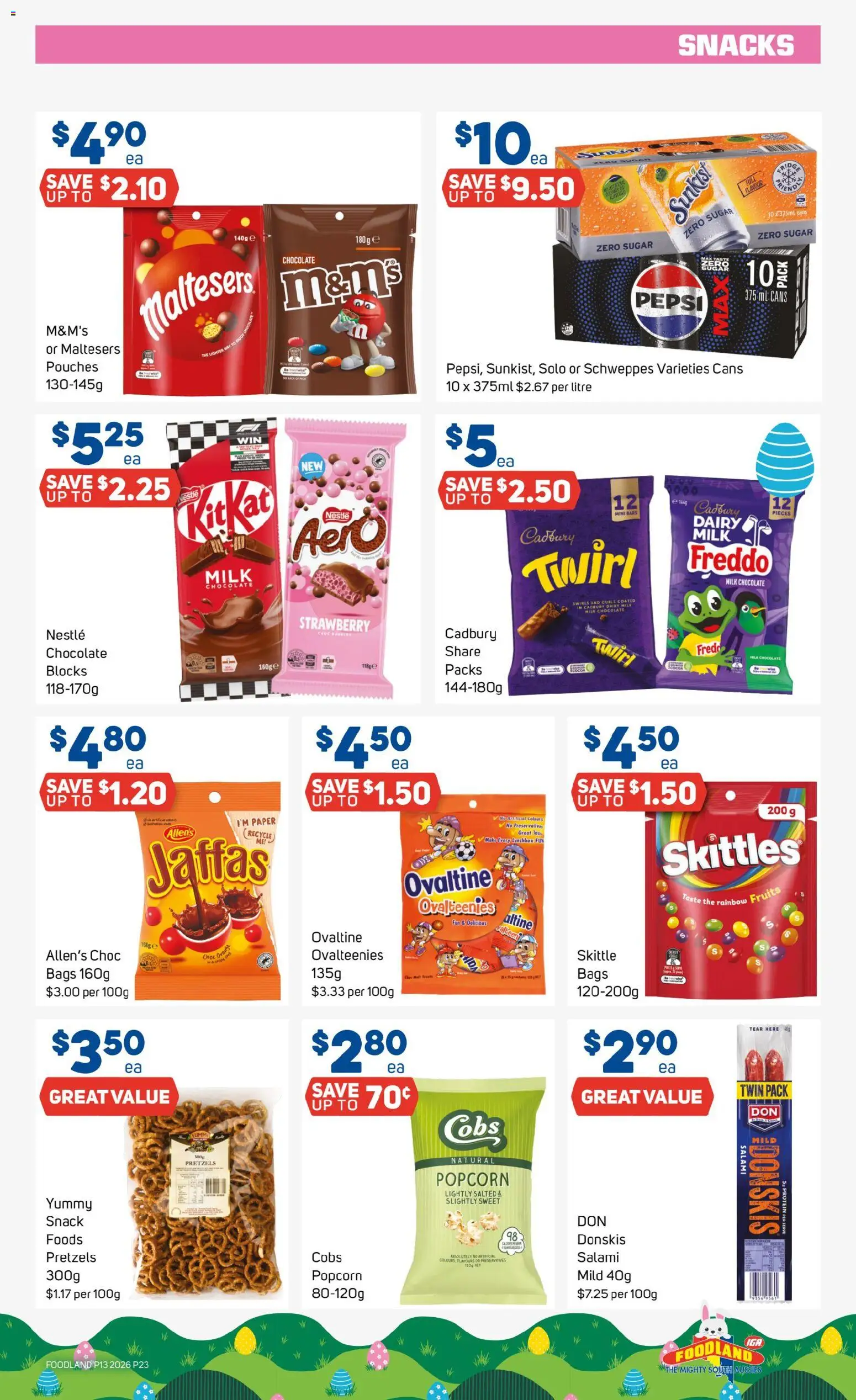 Foodland catalogue - valid from 25.03.2026 | Page: 23 | Products: Milk, Dairy, Salami, Fridge