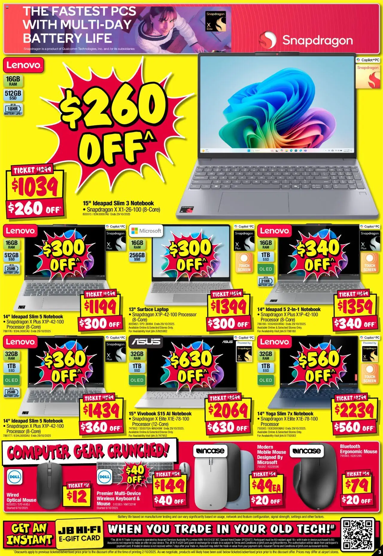 JB Hi-Fi catalogue - valid from 16.10.2025 | Page: 3 | Products: Device, Notebook, Computer, Screen