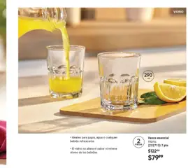 Vista previa de Vasos esencial Vidrio., Set of 2 glass essential glasses. 290 ml., nuevo folleto de la tienda, válido en México a partir del 24.04.2026 | Página: 129