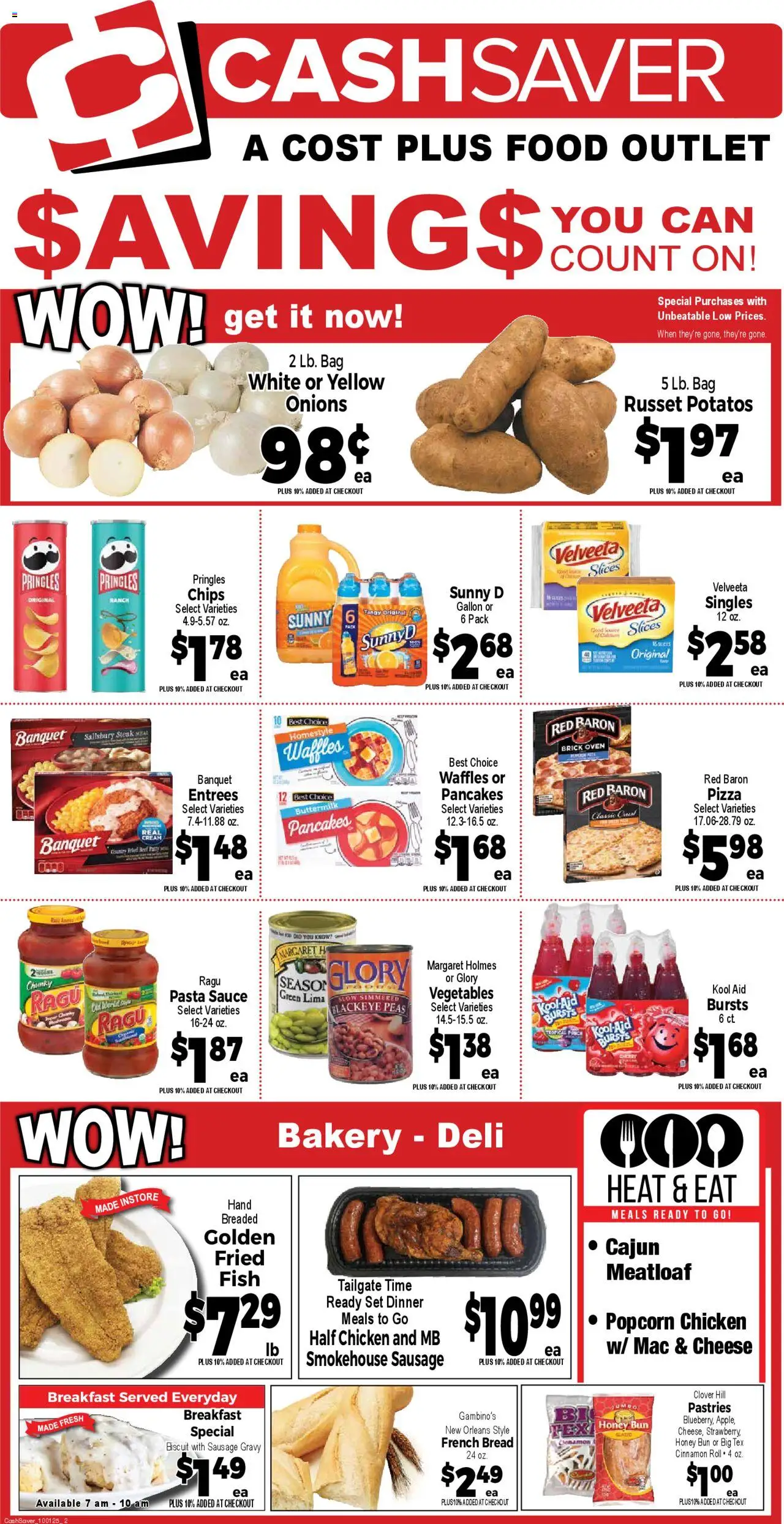Market Basket - Cash Saver - valid from 01.10.2025 | Page: 2 | Products: Bread, Vegetables, Sauce, Sausage