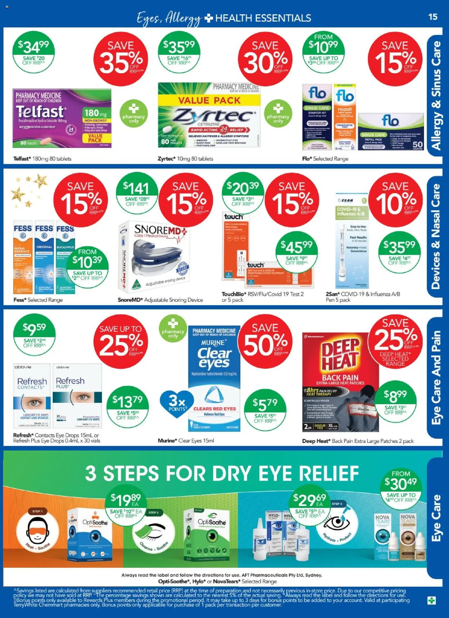 Terry White catalogue - valid from 04.12.2025 | Page: 17 | Products: Eye care, Lubricant, Nasal spray, Pain relief