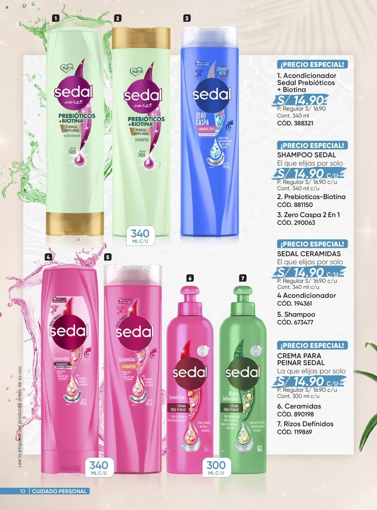 Catálogo Azzorti válido desde 18.08.2025 | Página: 10 | Productos: Shampoo, Acondicionador, Aceite, Té
