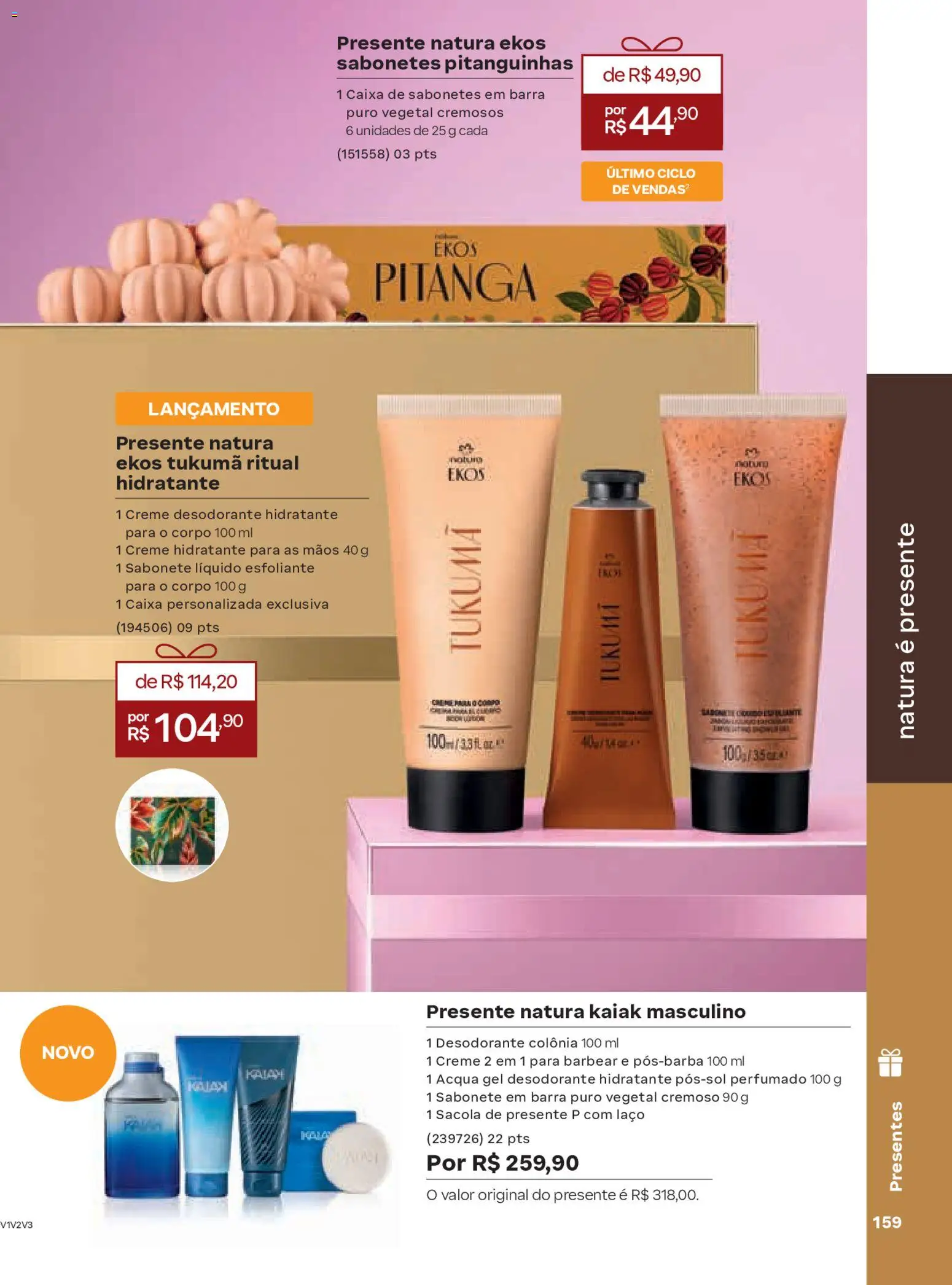 Natura Folheto - válido de 13.01.2026 | Página: 159 | Produtos: Caixa, Creme, Sabonete, Sabonete líquido