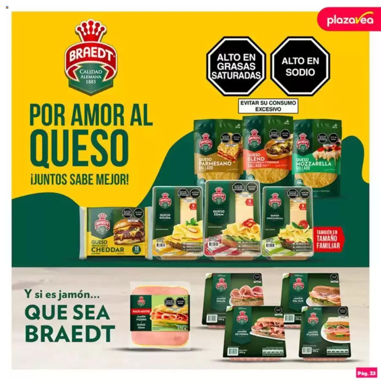 Catálogo Plaza Vea válido desde 18.08.2025 | Página: 23 | Productos: Queso, Jamón, Queso parmesano