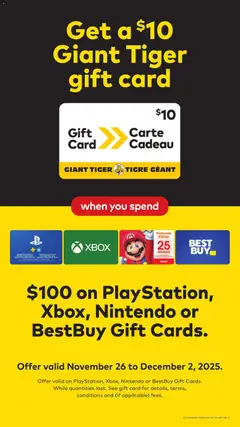 Preview of Giant Tiger - Black Friday  from shop Giant Tiger valid from 26.11.2025 | Page: 22 | Products: Playstation, Xbox