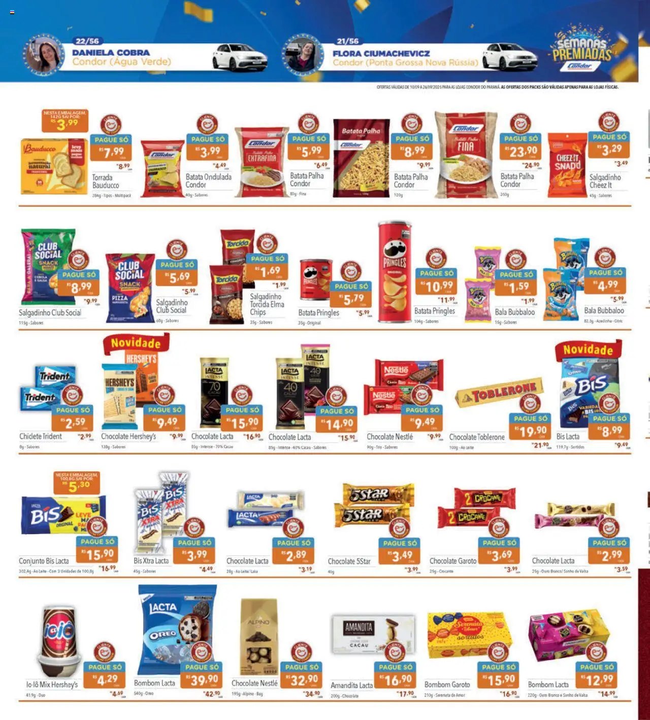 Supermercados Condor Folheto - válido de 10.09.2025 | Página: 6 | Produtos: Cebola, Leite, Chocolate, Batata palha