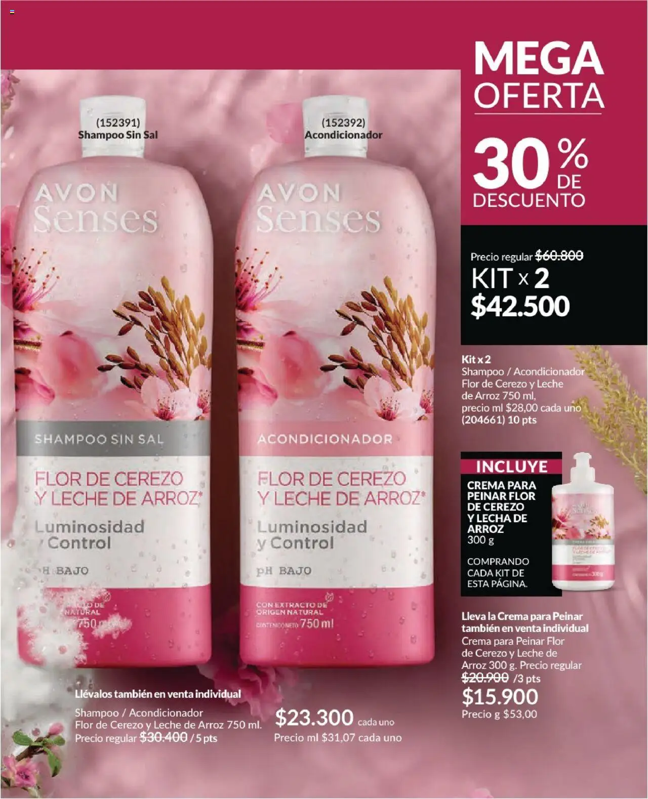 Avon revista - valida desde el 01.08.2025 | Página: 182 | Productos: Crema, Sal, Shampoo, Leche