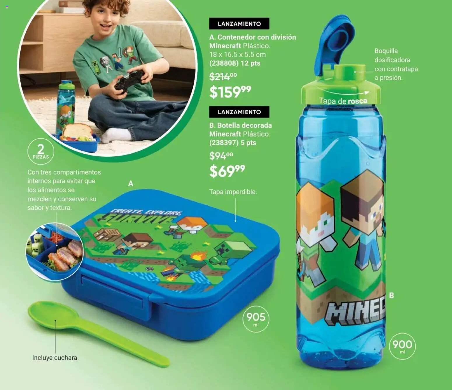 Nuevas ofertas de AVON válidas en toda la República Mexicana desde el 08.05.2026. ¡Encuentra las mejores ofertas en AVON Casa & Estilo 8 2026! | Página: 181 | Productos: Contenedor, Botella