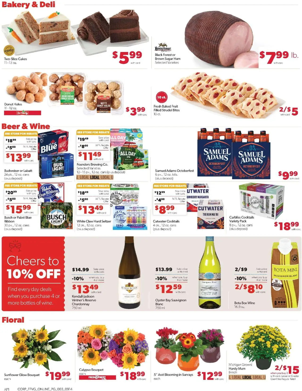 Family Fare Weekly Ad - valid from 14.09.2025 | Page: 7 | Products: Box, Ham, Beer, Sugar