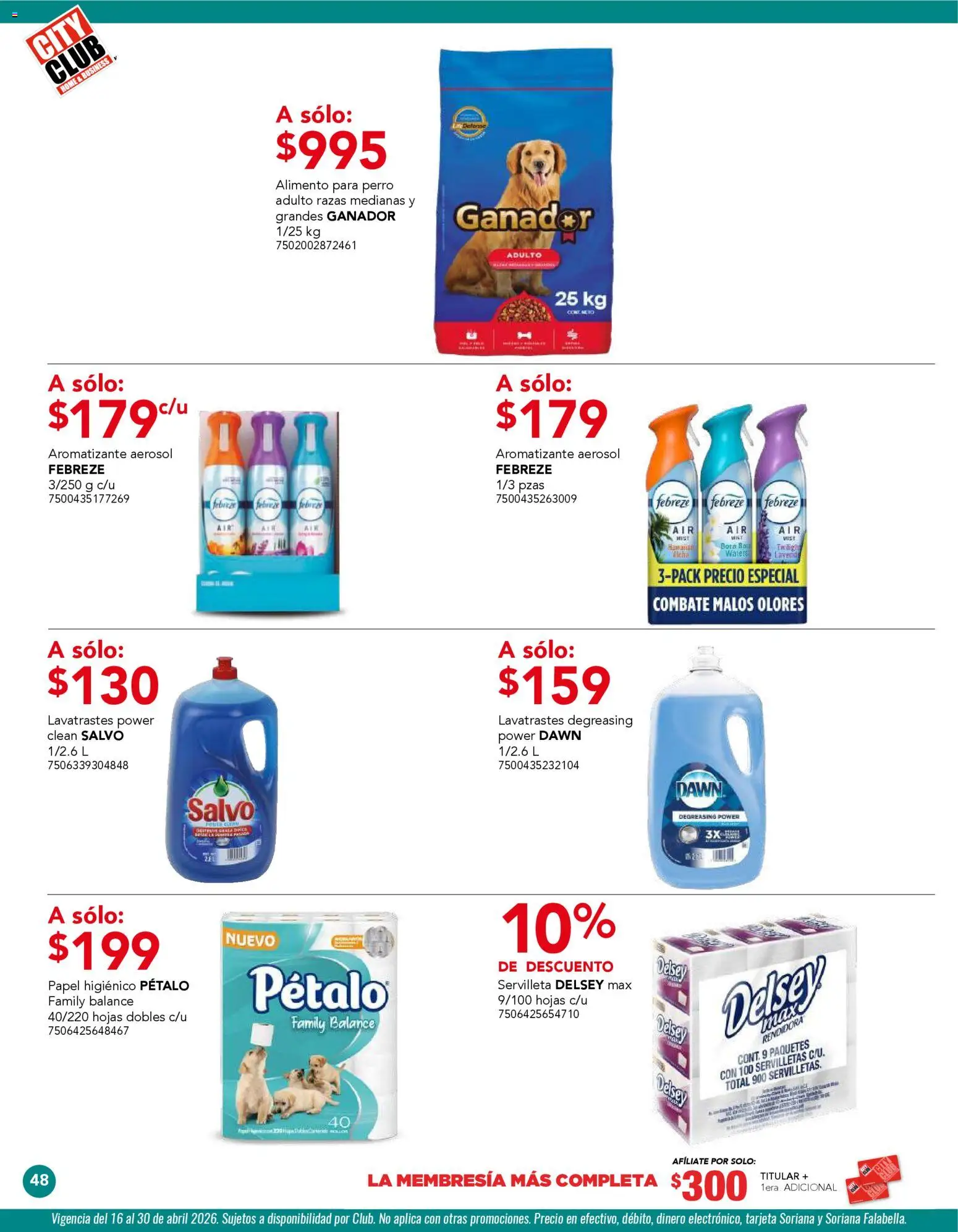 Nuevas ofertas de City Club válidas en toda la República Mexicana desde el 01.04.2026. ¡Encuentra las mejores ofertas en City Club catálogo! | Página: 48