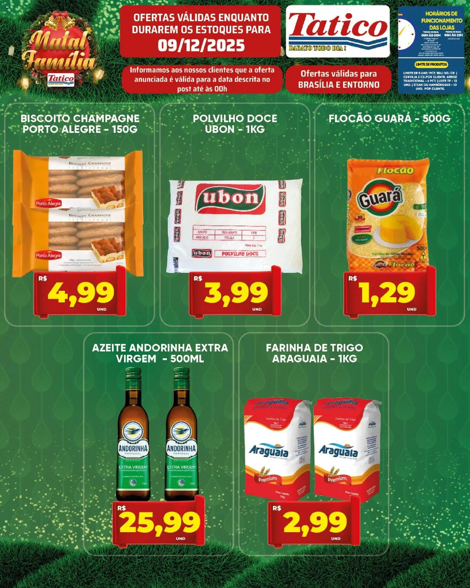 Tatico Folheto - válido de 09.12.2025 | Página: 13 | Produtos: Champagne, Arroz, Hambúrguer, Azeite