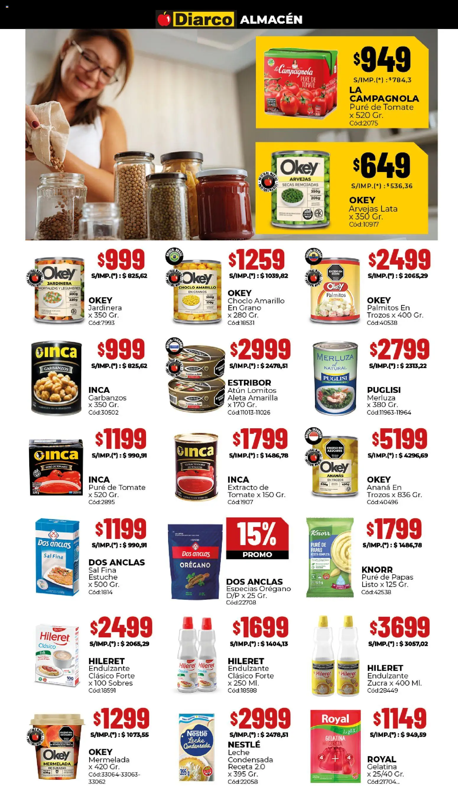 Diarco ofertas │ válido desde el 05.01.2026 | Página: 3 | Productos: Sal, Atún, Tomate, Pure de Tomate