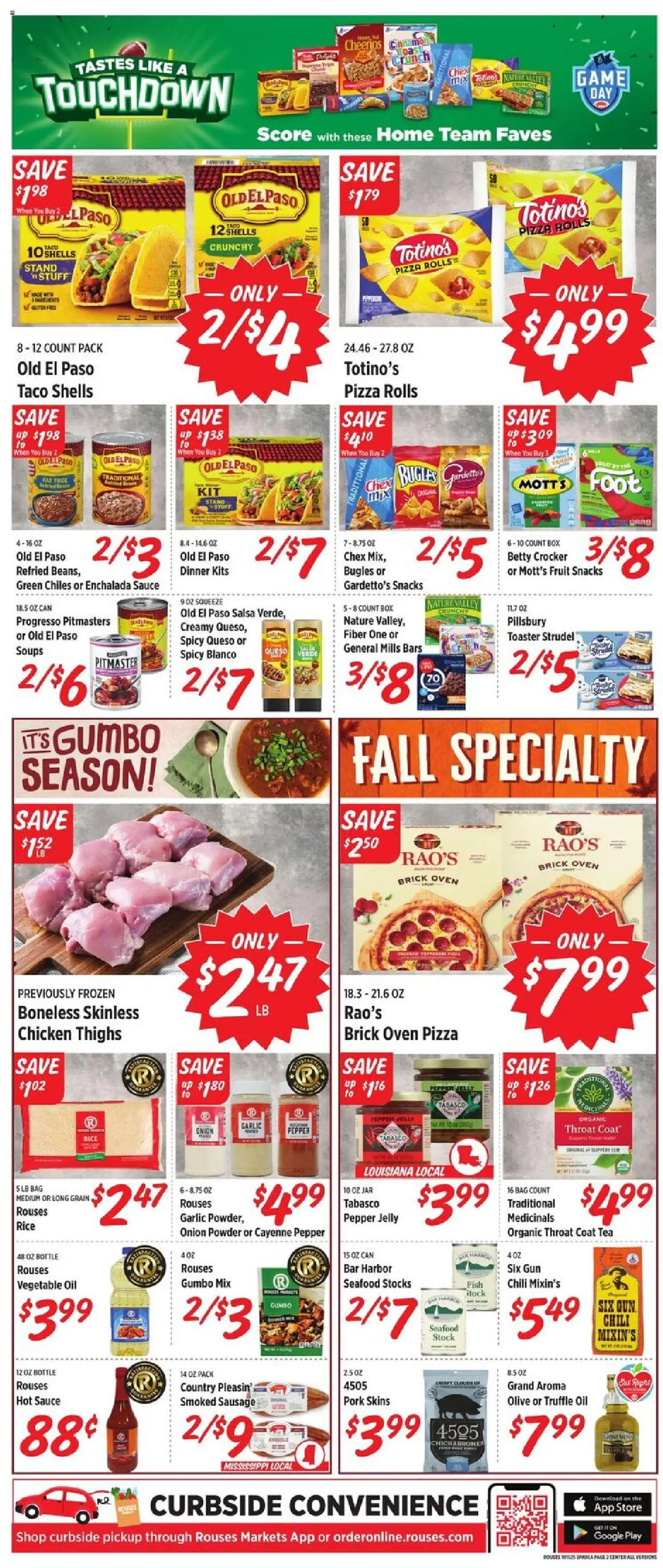 Rouses Weekly Ad - MS - valid from 15.10.2025 | Page: 3 | Products: Toaster, Fish, Seafood, Onion