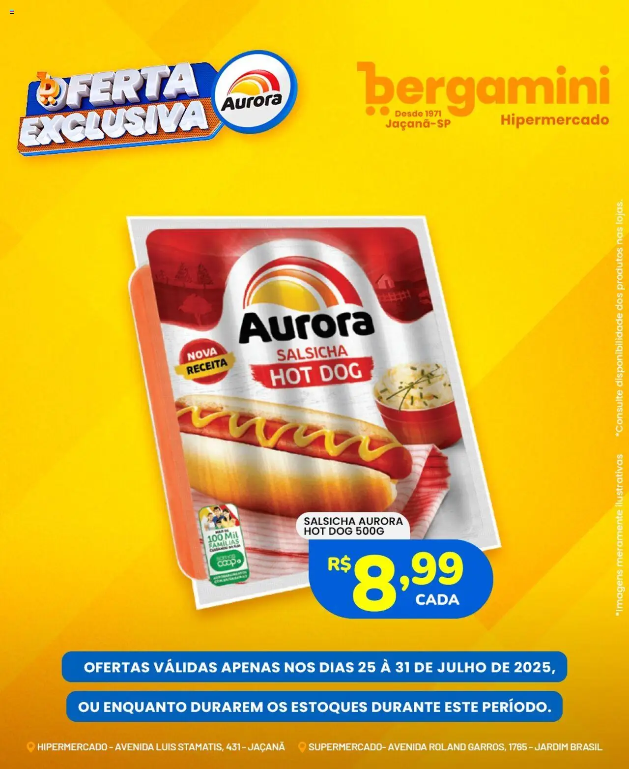 Supermercado Bergamini Folheto - válido de 25.07.2025 | Página: 3 | Produtos: Salsicha
