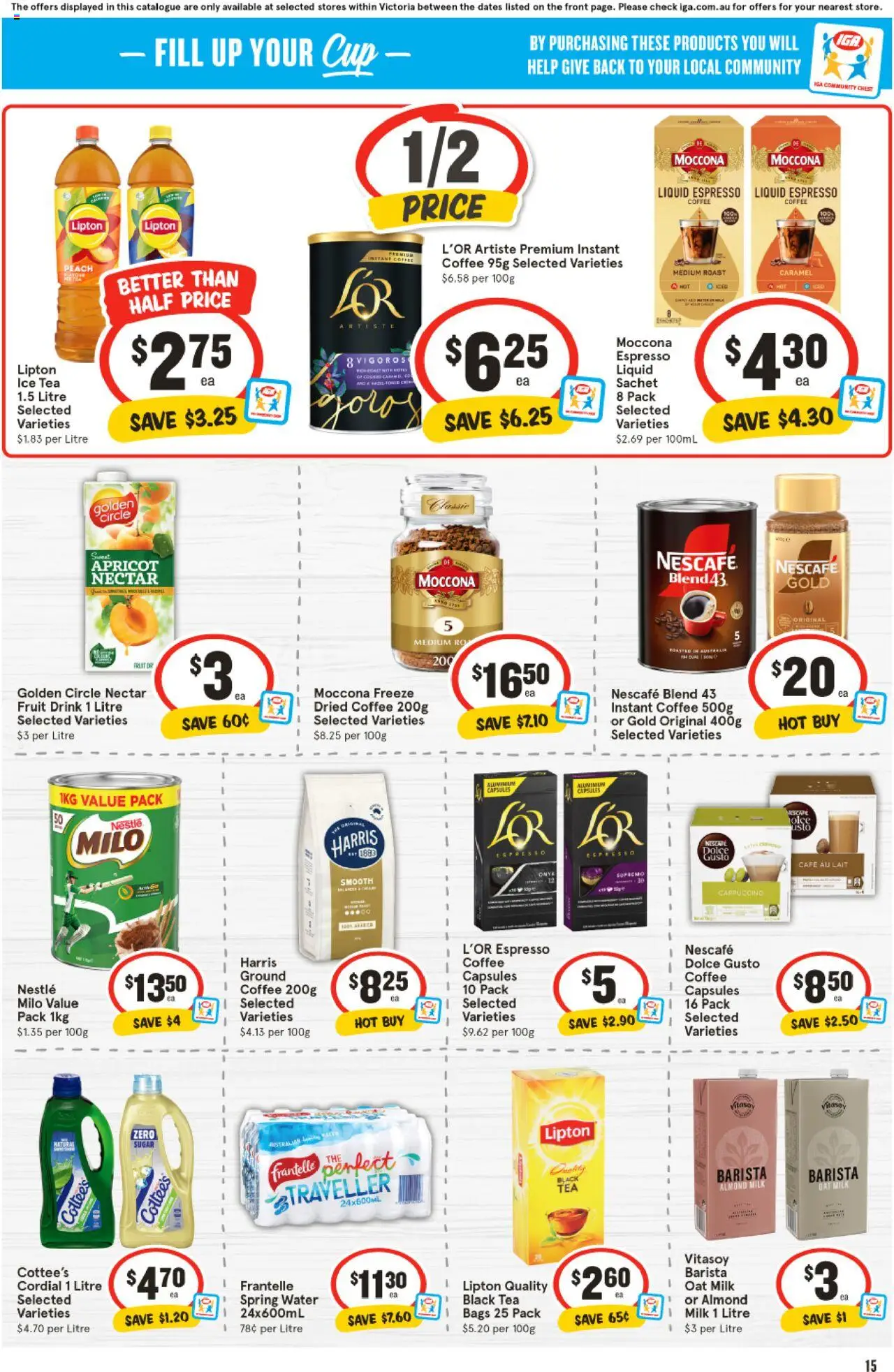IGA catalogue - valid from 20.08.2025 | Page: 11 | Products: Energy drink, Water, Sugar, Lemon