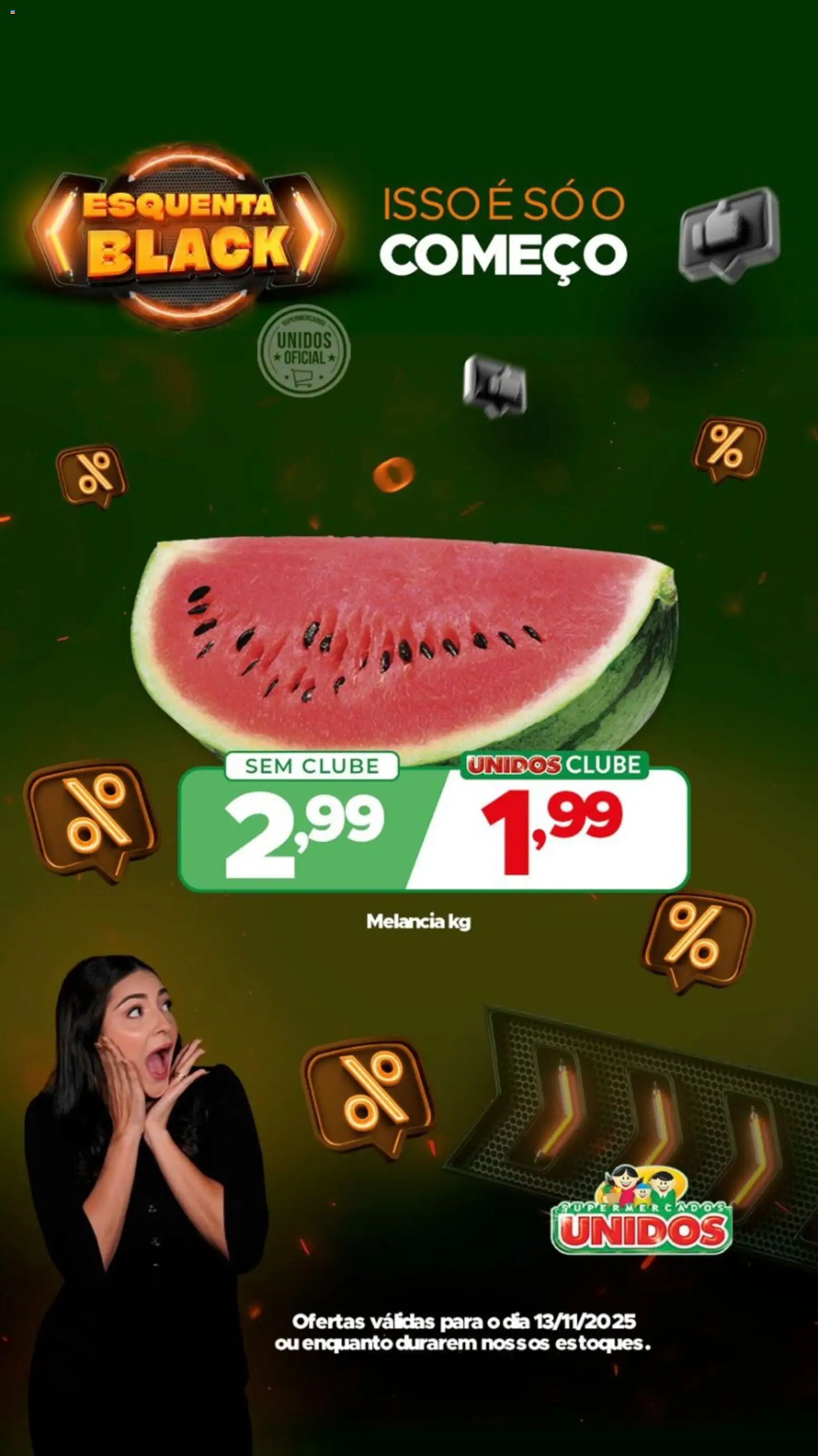 Supermercados Unidos Folheto - válido de 13.11.2025 | Página: 5 | Produtos: Melancia