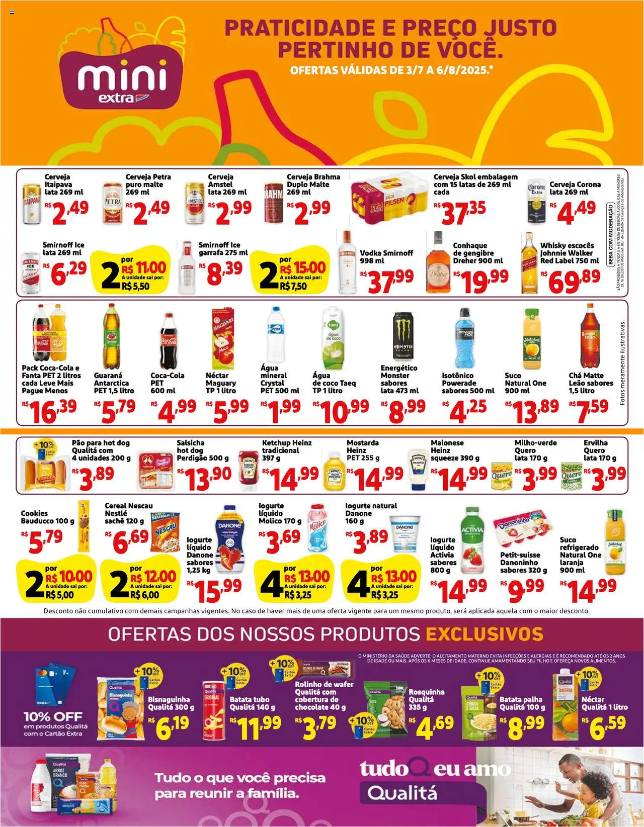 Extra Folheto - válido de 03.07.2025 | Página: 1 | Produtos: Cebola, Energético, Nescau, Ketchup
