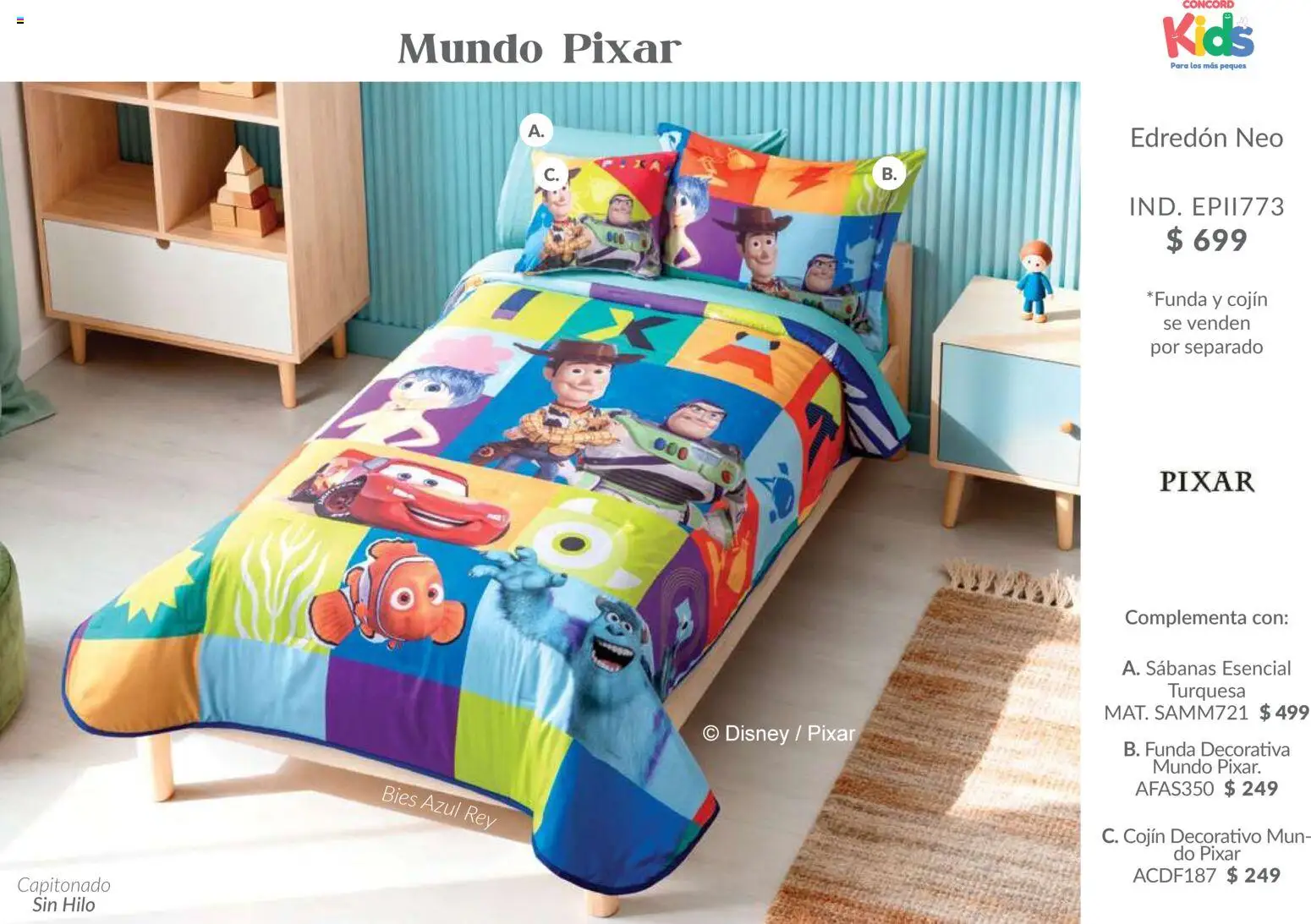 Nuevas ofertas de Colchas Concord válidas en toda la República Mexicana desde el 01.02.2026. ¡Encuentra las mejores ofertas en Colchas Concord catálogo Kids! | Página: 9 | Productos: Funda, Sabanas