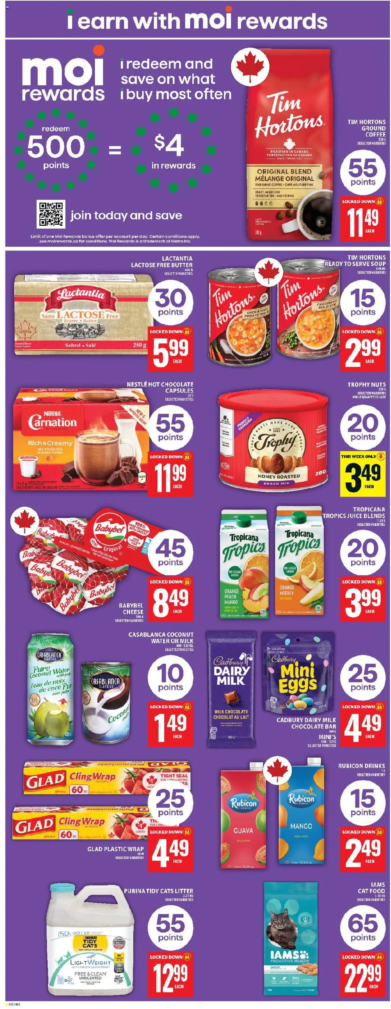 Food Basics flyer valid from 09.10.2025 | Page: 9 | Products: Nuts, Milk, Chocolate, Juice