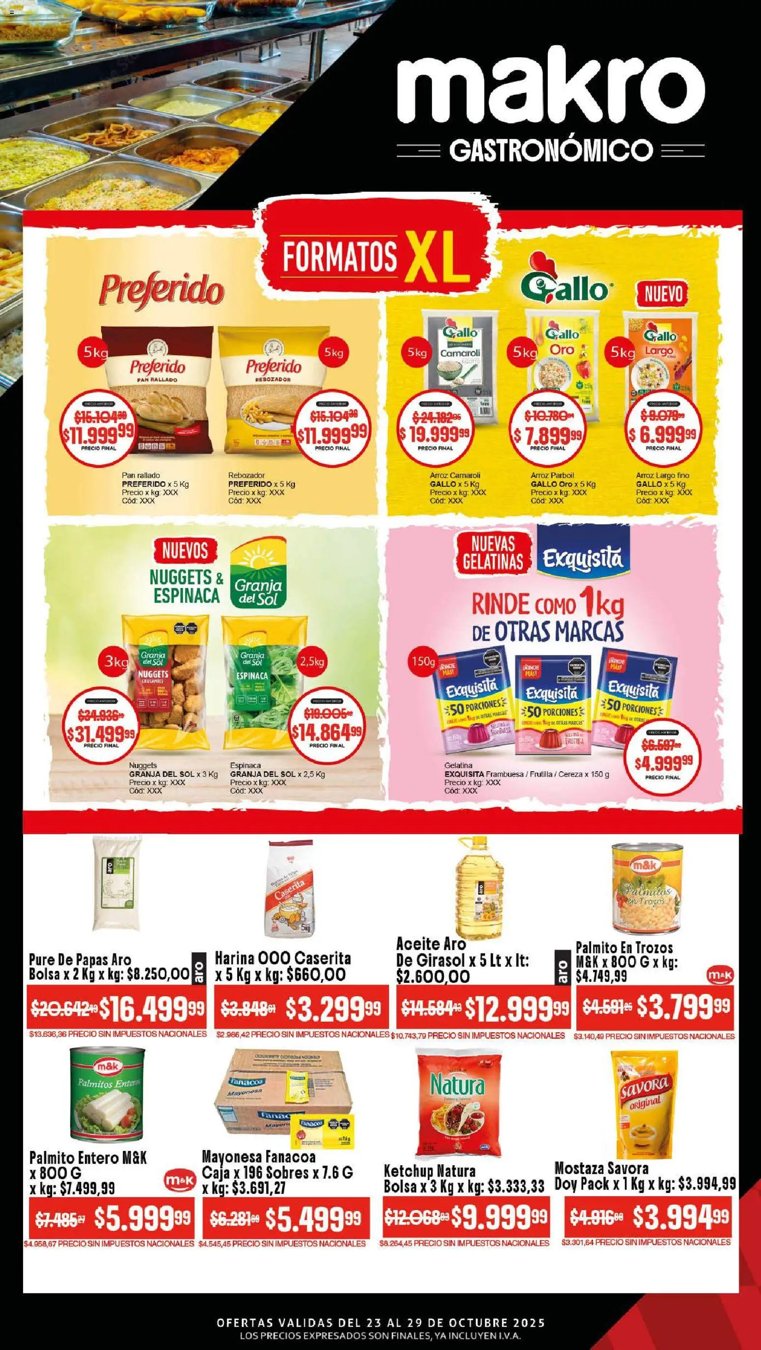Makro ofertas │ válido desde el 23.10.2025 | Página: 3 | Productos: Caja, Mayonesa, Mostaza, Pan rallado