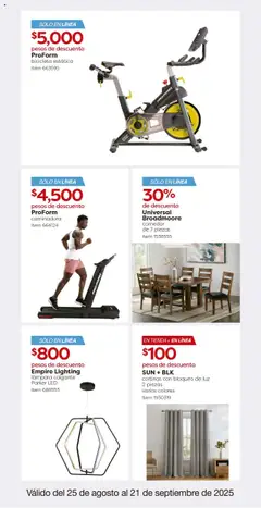 Nuevas ofertas de Costco válidas en toda la República Mexicana desde el 25.08.2025. ¡Encuentra las mejores ofertas en Costco catálogo! | Página: 20 | Productos: Cortinas, Lámpara