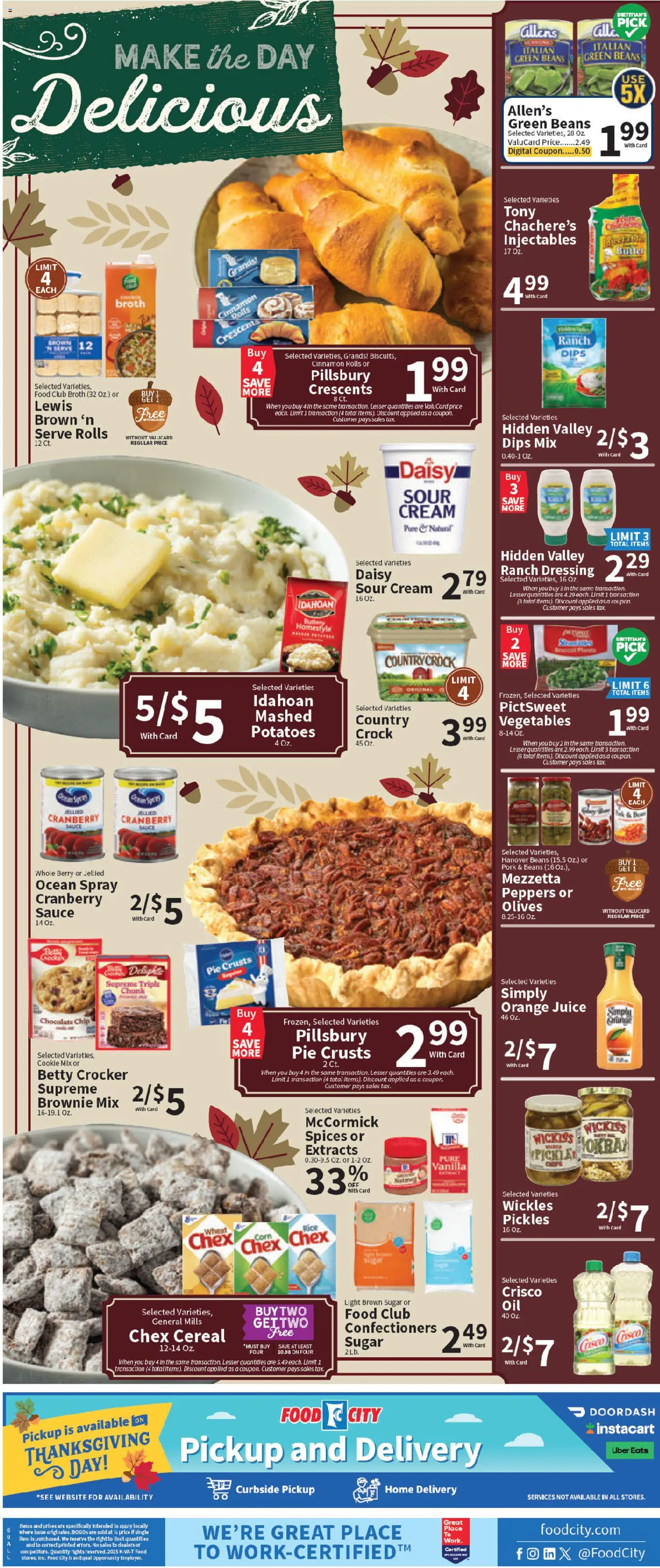 Food City Weekly Ad - valid from 19.11.2025 | Page: 8 | Products: Juice, Pork, Potatoes, Sugar