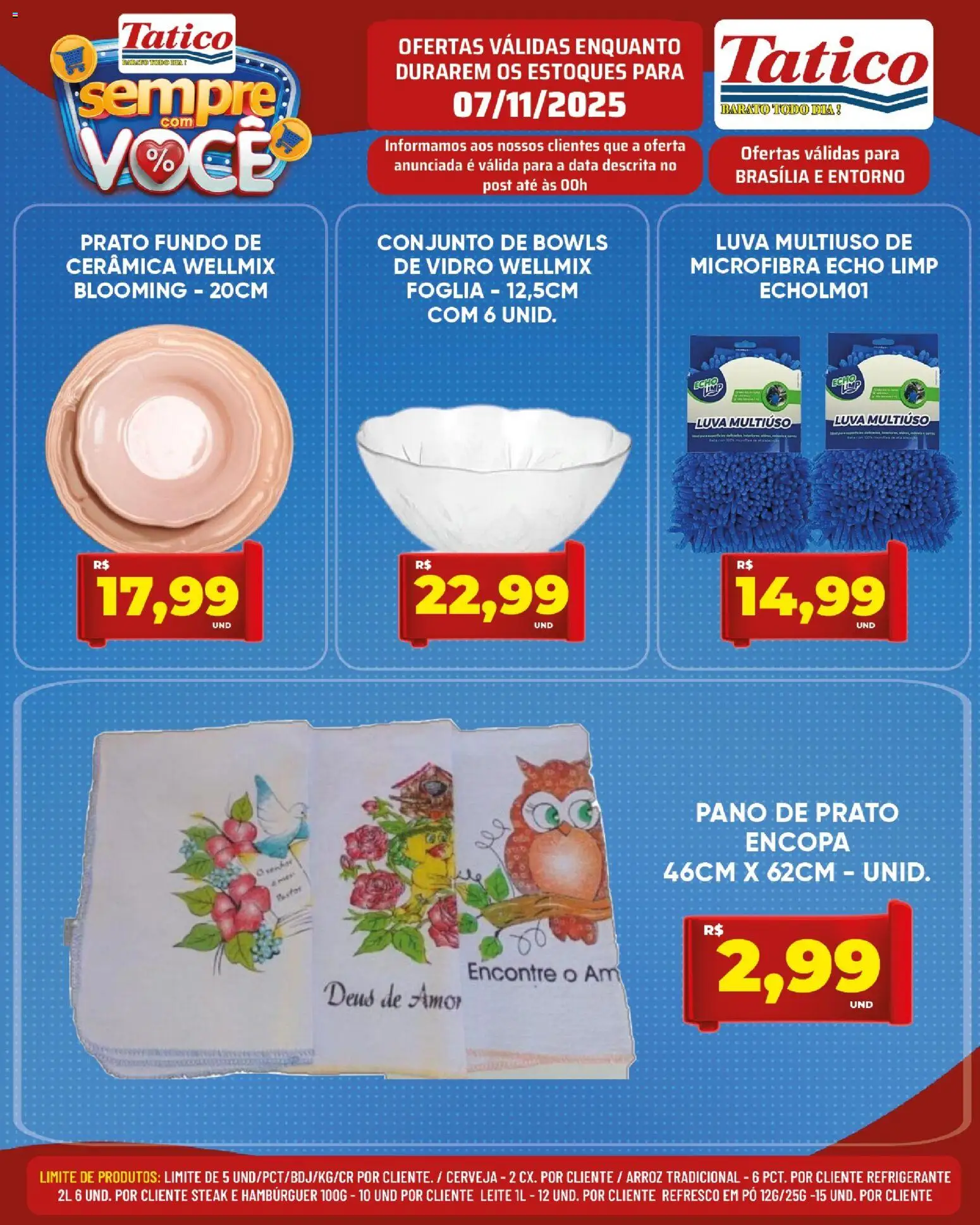 Tatico Folheto - válido de 07.11.2025 | Página: 17 | Produtos: Pó, Refresco, Leite, Hambúrguer