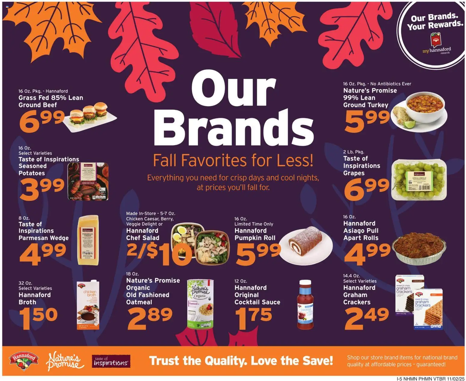 Hannaford Weekly Ad - valid from 02.11.2025 | Page: 21 | Products: Beef, Potatoes, Sauce, Pumpkin