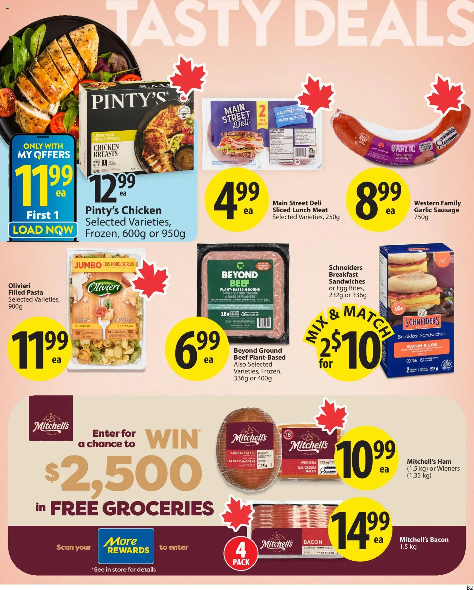 Save on foods flyer valid from 26.02.2026 | Page: 8 | Products: Beef, Pasta, Brush, Ham