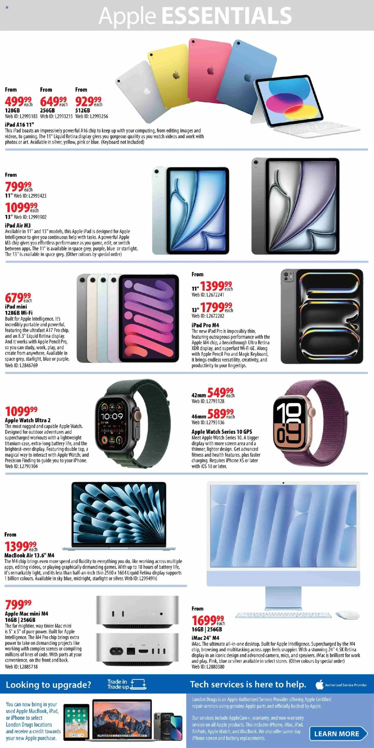 London Drugs flyer valid from 22.08.2025 | Page: 2 | Products: Watch, Keyboard, Battery