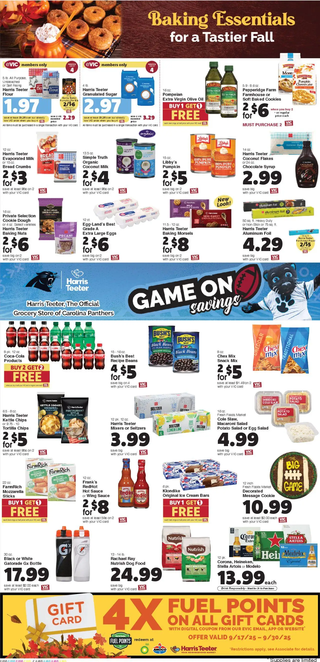 Harris Teeter Weekly Ad - valid from 17.09.2025 | Page: 6 | Products: Oil, Chocolate, Sugar, Lemon