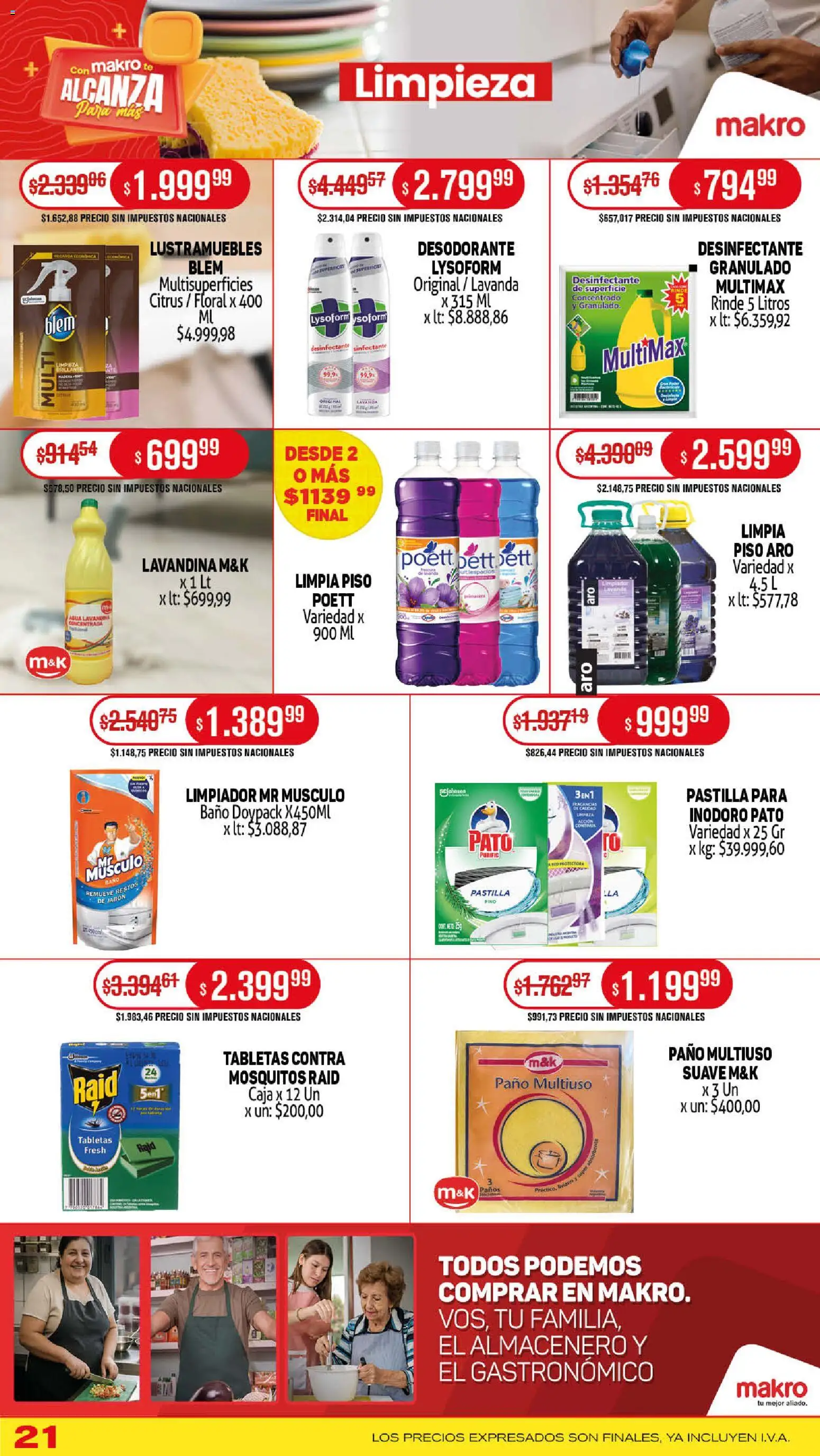Makro ofertas │ válido desde el 13.11.2025 | Página: 21 | Productos: Lustramuebles, Baño, Inodoro, Desodorante