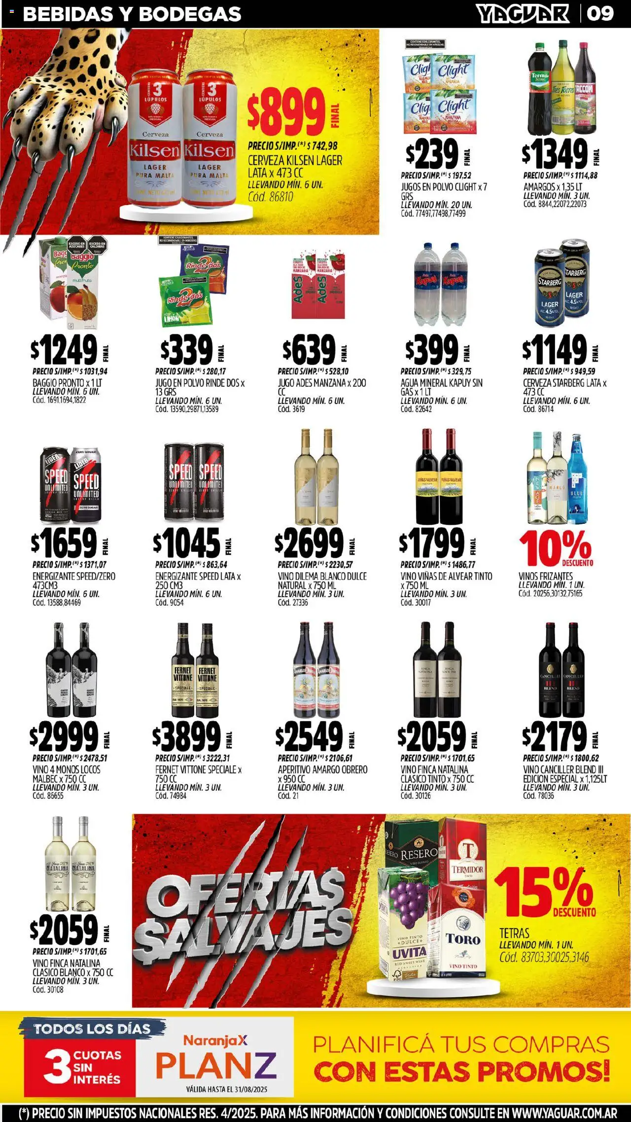 Yaguar - Chaco │ válido desde el 11.08.2025 | Página: 8 | Productos: Polvo, Manzana, Agua, Limón