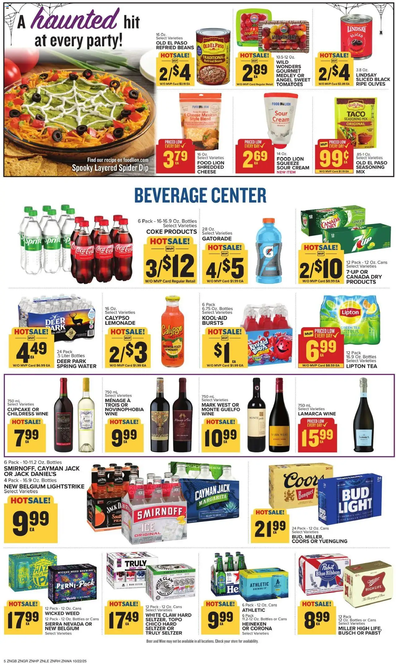 Food Lion Weekly Ad - valid from 22.10.2025 | Page: 9 | Products: Cheese, Wine, Tomatoes, Cream
