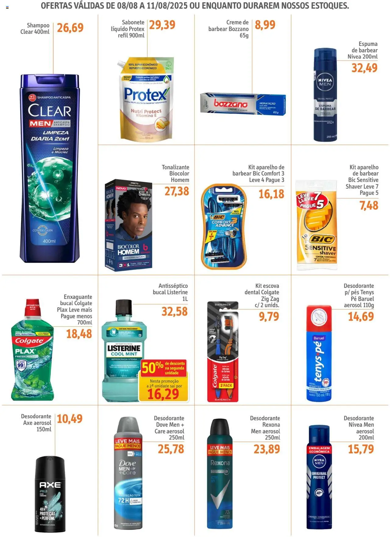 Sonda Folheto - válido de 08.08.2025 | Página: 9 | Produtos: Shampoo, Hortelã, Óleo, Rexona