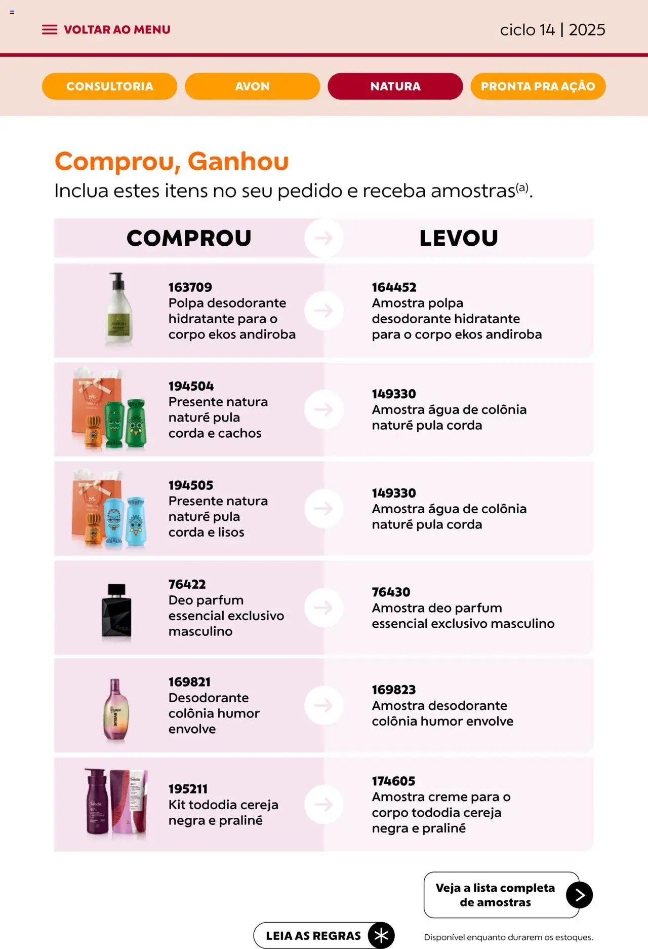 Avon Folheto - válido de 13.08.2025 | Página: 40 | Produtos: Cereja, Corda, Desodorante, Creme