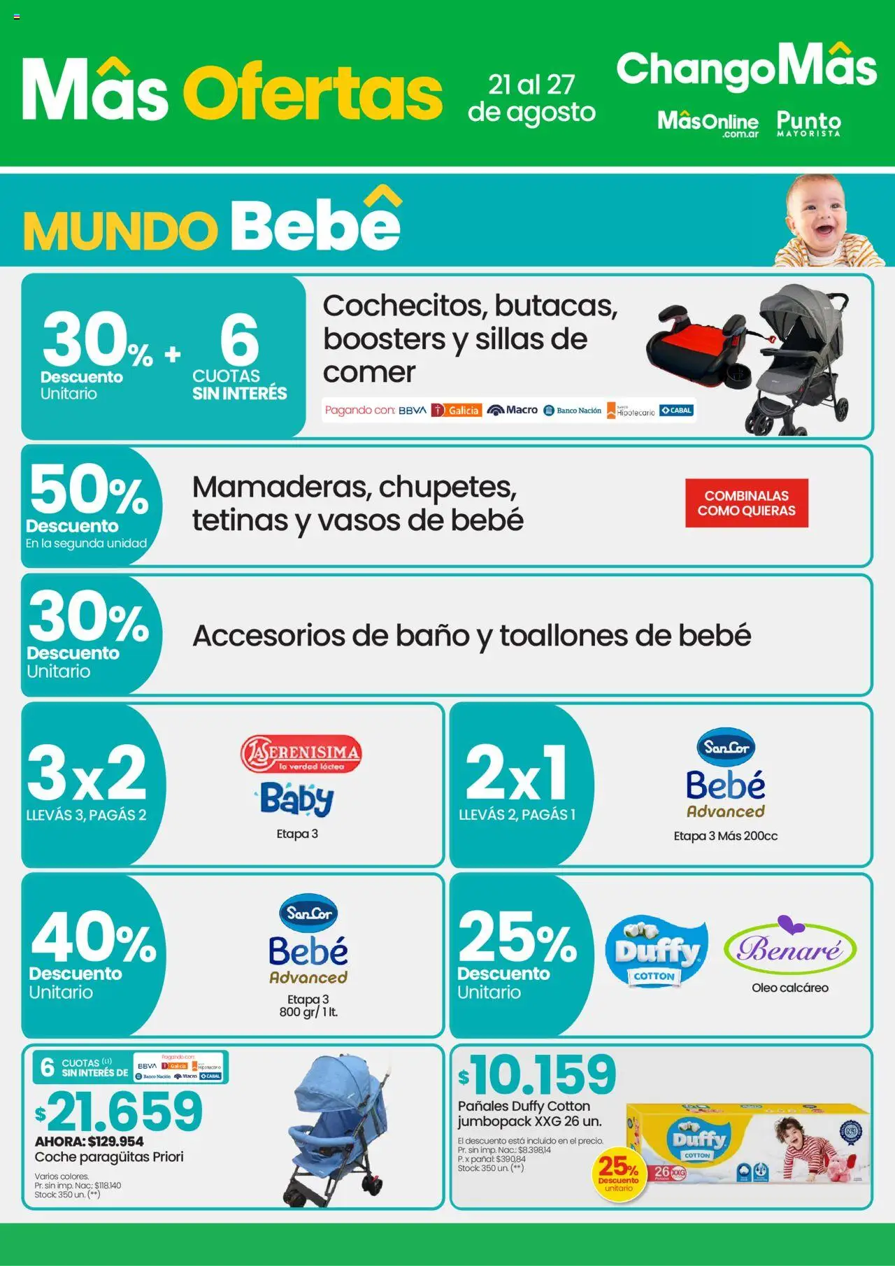 Changomas ofertas │ válido desde el 21.08.2025 | Página: 6 | Productos: Banco, Baño, Vasos, Pañales