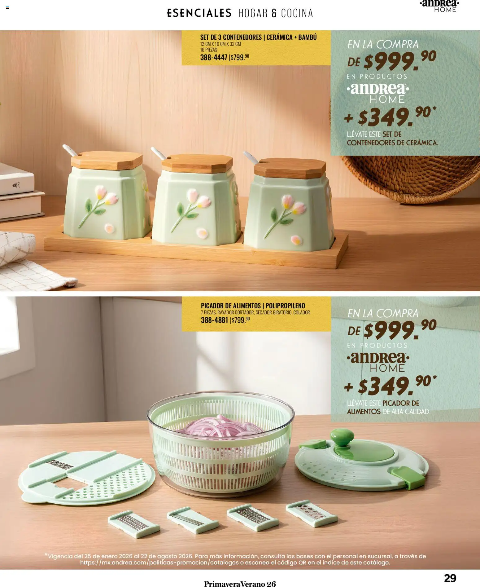 Nuevas ofertas de Andrea válidas en toda la República Mexicana desde el 25.01.2026. ¡Encuentra las mejores ofertas en Andrea catálogo Tu hogar esta primavera! | Página: 29